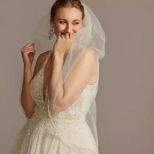 Beaded Bridal Veil -Ivory